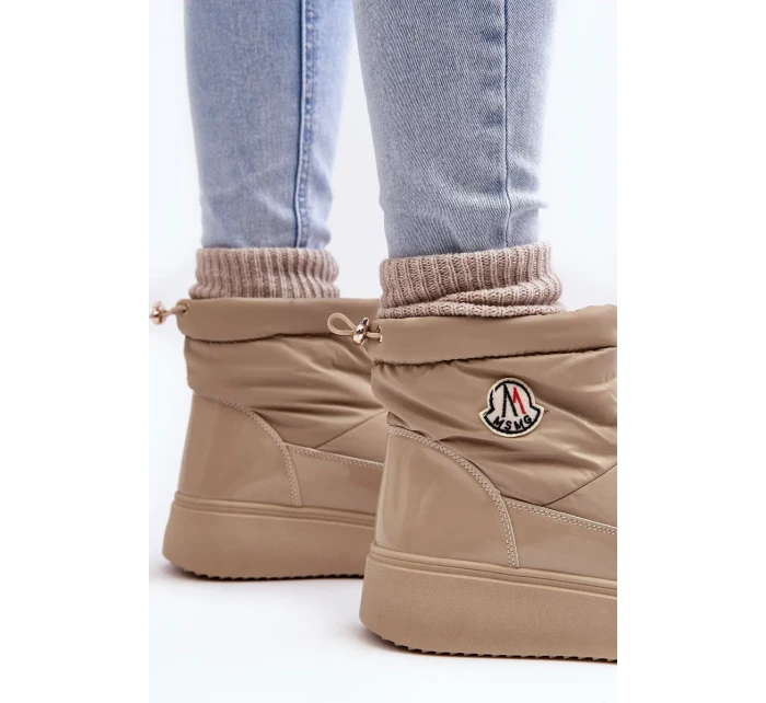 Béžové dámské Sněhule Gattea na platformě Béžové dámské Sněhule Gattea na platformě