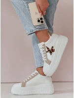 Dámské tenisky na platformě beige Dstreet model 21987653 - FashionStreet