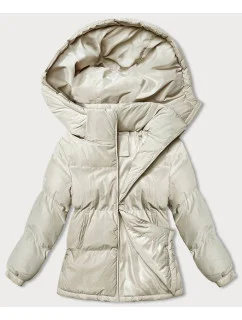 DAMSKA KURTKA ZIMOWA Z KAPTUREM JASNY BEŻ model 21245812 - J.STYLE