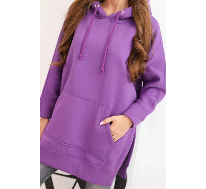 Bunda s rozparky na bokoch fialová Bunda s rozparky na bokoch fialová