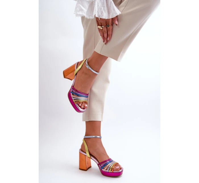Sandały Damskie Na Słupku D&A CR920 Multikolor