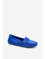 Damskie Zamszowe Mokasyny Kobaltowe Lenvie