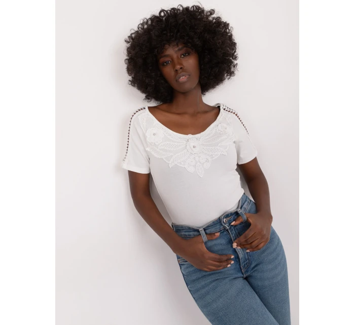 Bluzka PM BZ model 19529596 ecru - FPrice Bluzka PM BZ model 19529596 ecru - FPrice