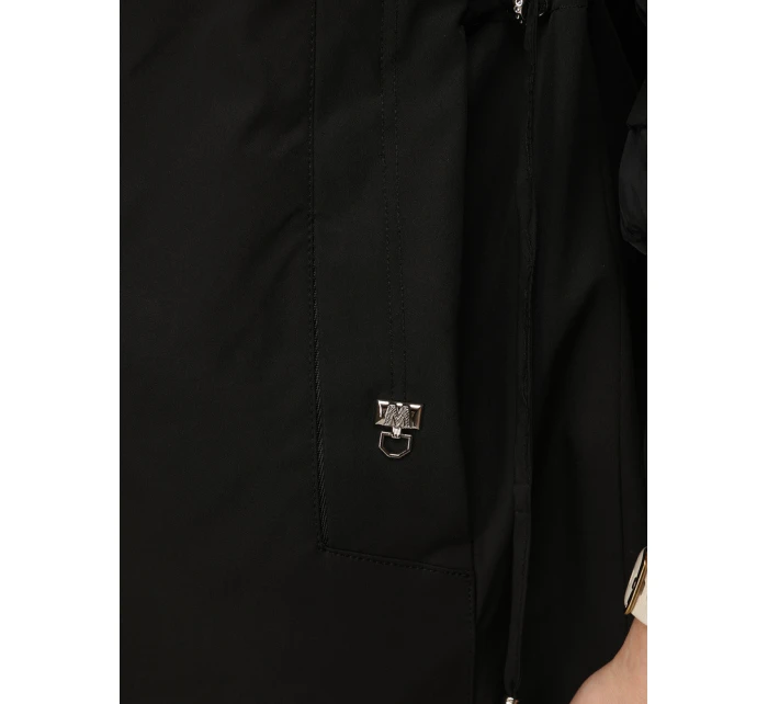 Parka damska przejściowa z kapturem czarna model 22025135 - FashionStreet