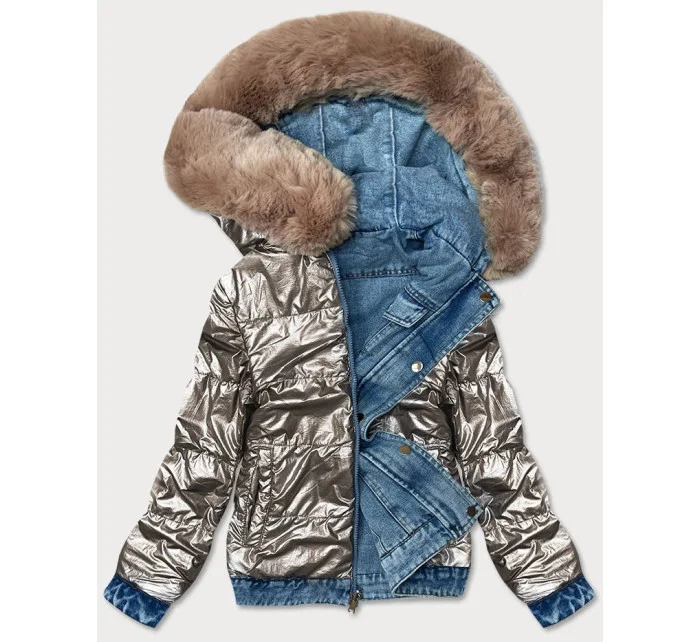 Světle oboustranná džínová bunda pro přechodné období model 16279951 - S'WEST