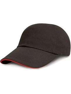 Result Headwear RC 024XP 6-panelová nízkoprofilová sendvičová čiapka 28.24XP čierna/červená