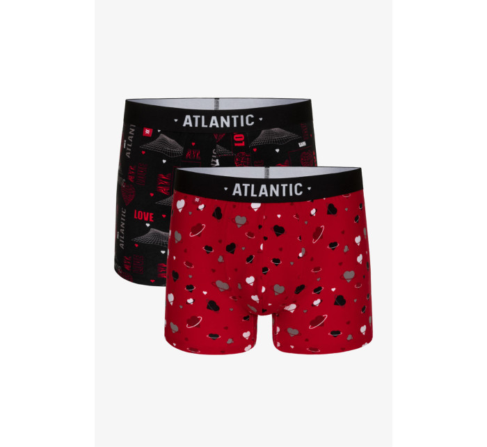 Pánske boxerky 2GMH-013 čierno-červený - Atlantic