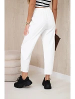 Nohavice s vreckami Summer Punto ecru