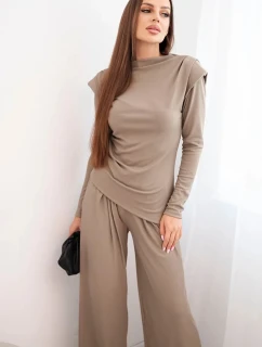 Dámská bavlněná souprava s halenkou a kalhotami model 21731208 střihu fango - K-Fashion