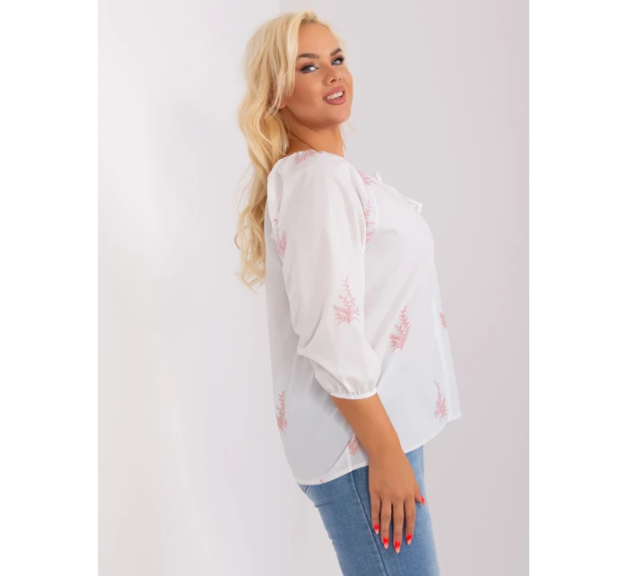 Bluzka LK BZ  biało różowy model 18837792 - FPrice