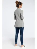 Pletené sako bez  šedé model 18002395 - BeWear