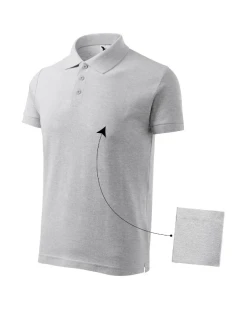 Bavlnená pánska polokošeľa svetlosivá