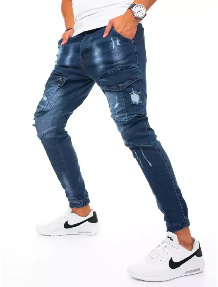 Pánske džínsové cargo modré tepláky FashionStreet UX3271