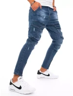 Pánske bojové džínsové nohavice modré FashionStreet UX3293
