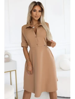 SANDY Košilové halenkové šaty s páskem model 21061046 - numoco