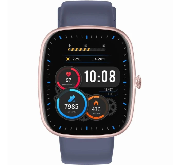 Dámske inteligentné hodinky GRAVITY GT18-3 Ružový silikónový remienok + námornícky modrý remienok Dámske inteligentné hodinky GRAVITY GT18-3 Ružový silikónový remienok + námornícky modrý remienok