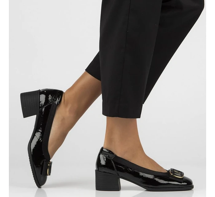 Skórzane  na czarne Filippo model 22087085 - Hikvision