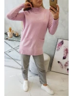 Stojanový sveter fialový