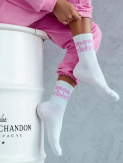 Dámske bavlnené ponožky Mon Chéri - biele