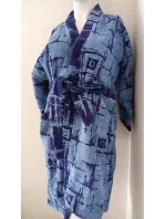 VÝPREDAJ - Detský froté župan modrý so vzorom - Vestis