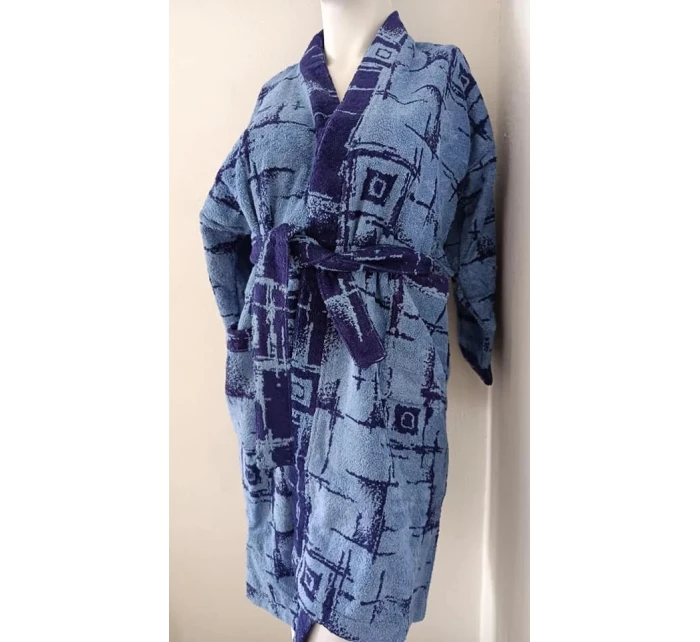 VÝPREDAJ - Detský froté župan modrý so vzorom - Vestis