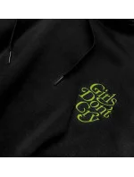 Krátká černá dámská mikina model 16317031 - J.STYLE Krátká černá dámská mikina model 16317031 - J.STYLE