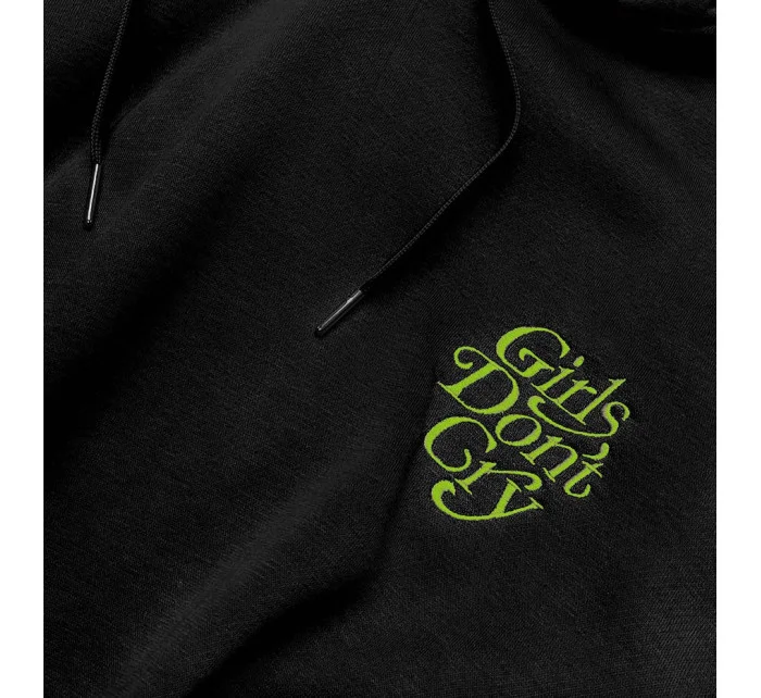 Krátká černá dámská mikina model 16317031 - J.STYLE Krátká černá dámská mikina model 16317031 - J.STYLE