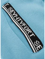 Světle modrá dlouhá dámská rozepínací mikina model 20620167 - LHD