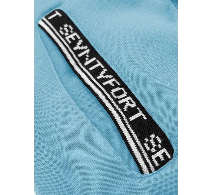 Světle modrá dlouhá dámská rozepínací mikina model 20620167 - LHD