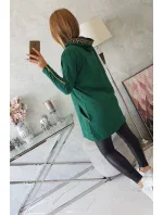 Halenka s ozdobnou stuhou tmavě zelená Halenka s ozdobnou stuhou tmavě zelená