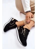 Zamszowe Buty Sportowe Na Platformie Czarne Riverside Zamszowe Buty Sportowe Na Platformie Czarne Riverside