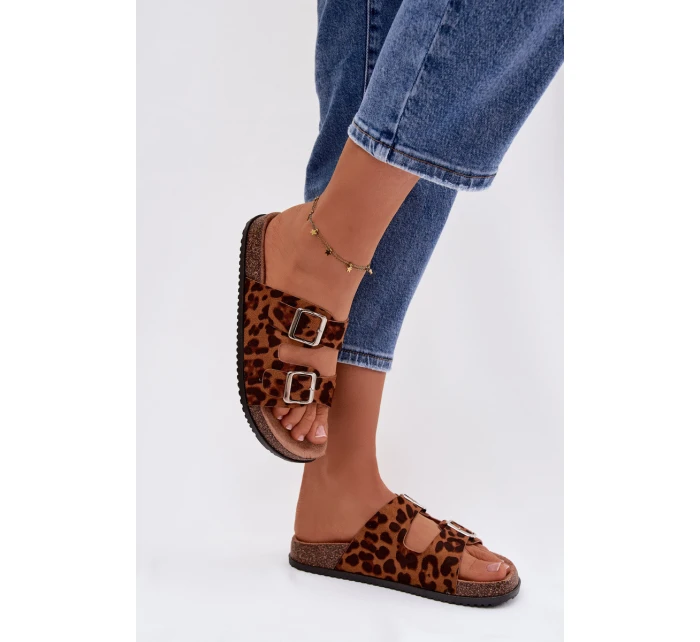 Dámské pantofle s pásky Panterka Oliena