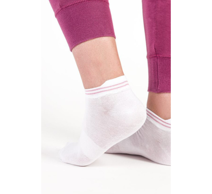 Dámske členkové ponožky s lurexom 091