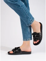 Klasické dámské nazouváky černé bez podpatku Klasické dámské nazouváky černé bez podpatku