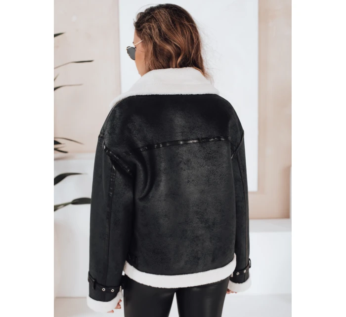 Dámská bunda z ovčí kůže černá Dstreet model 21991676 - FashionStreet