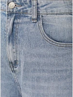 Dámske baggy džínsy s vysokým pásom svetlomodré FashionStreet UY2934 Dámske baggy džínsy s vysokým pásom svetlomodré FashionStreet UY2934