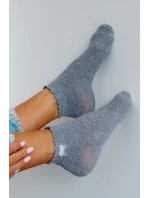 Milena ponožky 1115 Azure s mašľou pre ženy 37-41