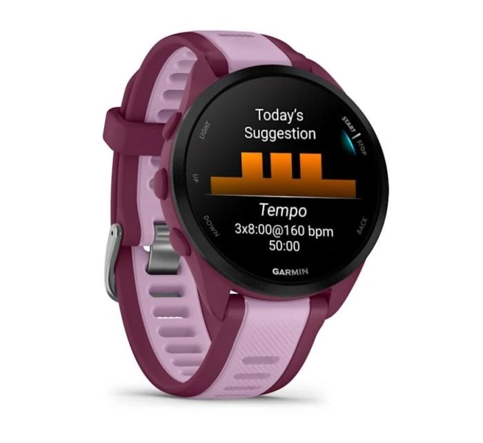 Športové hodinky Garmin Forerunner 165 Music AMOLED 43 mm Berry Lilac