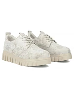 Kožené boty na platformě se květy  model 22068791 - FILIPPO