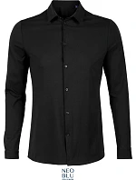 Men Košile s dlouhým rukávem deep black model 22499694 - NEOBLU Men Košile s dlouhým rukávem deep black model 22499694 - NEOBLU