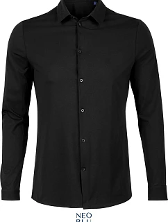 Men Košile s dlouhým rukávem deep black model 22499694 - NEOBLU