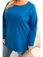 Dámská blůza Plus Size bavlněná s kulatým výstřihem model 21399871 - K-Fashion Dámská blůza Plus Size bavlněná s kulatým výstřihem model 21399871 - K-Fashion