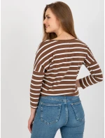 Bluzka RV BZ model 18604795 biało brązowy - FPrice Bluzka RV BZ model 18604795 biało brązowy - FPrice