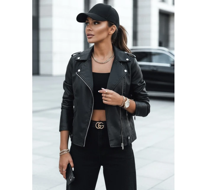 dámská kožená bunda ramones black Dstreet model 21971234 - FashionStreet