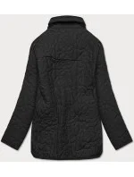 Tenká čierna dámska bunda s ozdobným prešívaním (JIN226) Tenká čierna dámska bunda s ozdobným prešívaním (JIN226)