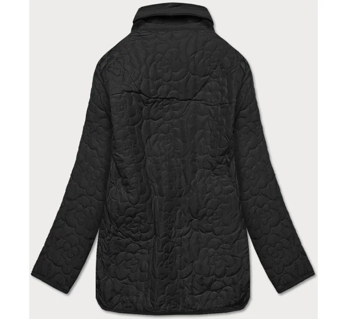 Tenká čierna dámska bunda s ozdobným prešívaním (JIN226) Tenká čierna dámska bunda s ozdobným prešívaním (JIN226)