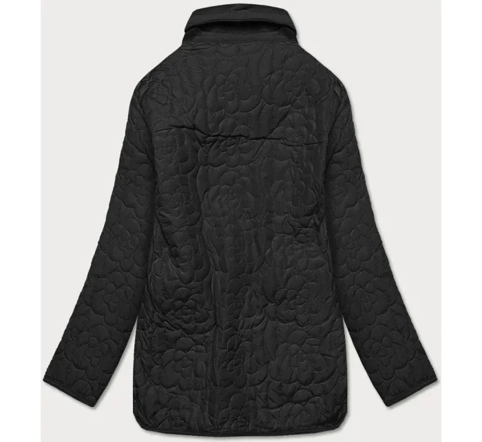 Tenká černá dámská bunda s ozdobným prošíváním model 15834466 - Ann Gissy Tenká černá dámská bunda s ozdobným prošíváním model 15834466 - Ann Gissy