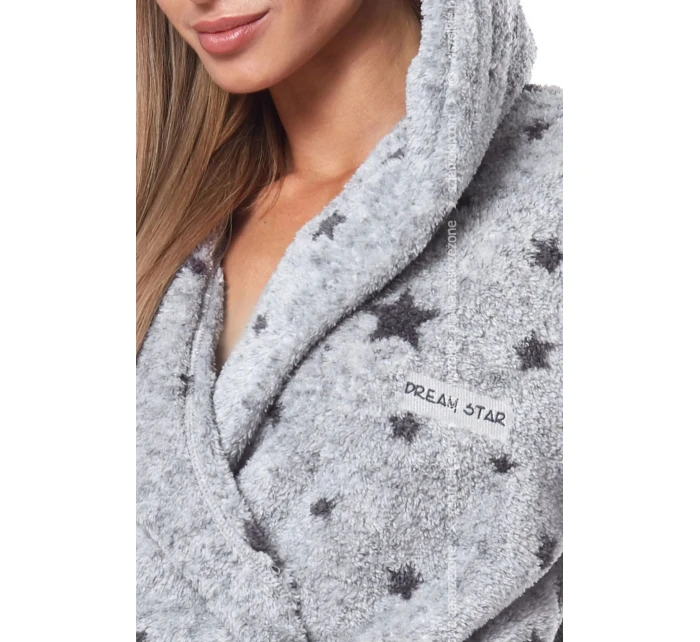 Dámsky župan 9135 melange - L&L Dámsky župan 9135 melange - L&L