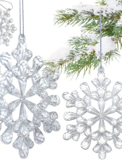 Závesná dekorácia snehová vločka 12x12 CM MODEL 3