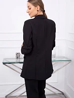 Elegantná súprava saka a nohavíc čiernej farby